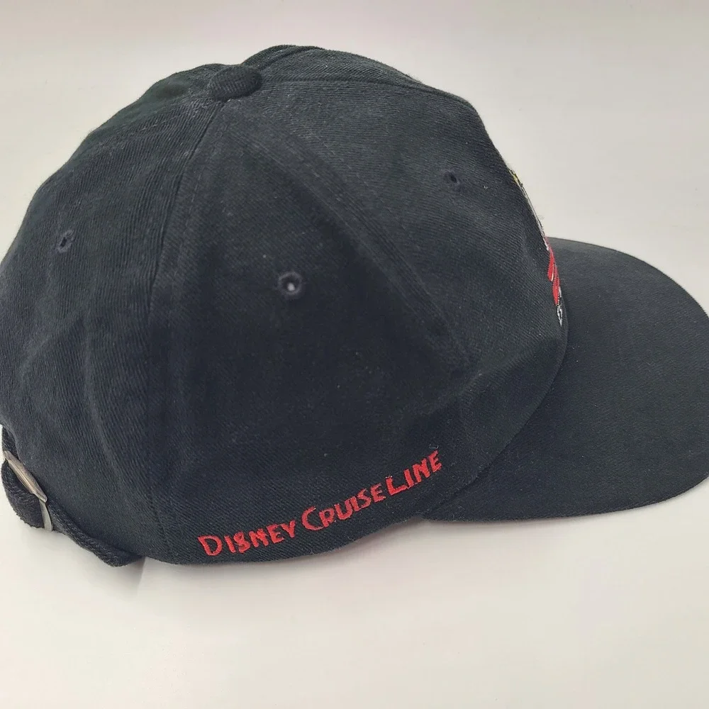 Vintage ESPN Skybox‎ Hat Strapback (Fits Small) Black Disney Cruise Line Cotton